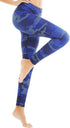 Women's Yoga Pants Printed Running Tights,Workout Running Leggings Tummy Control